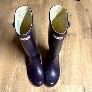 Hunter Purple Tall Boots